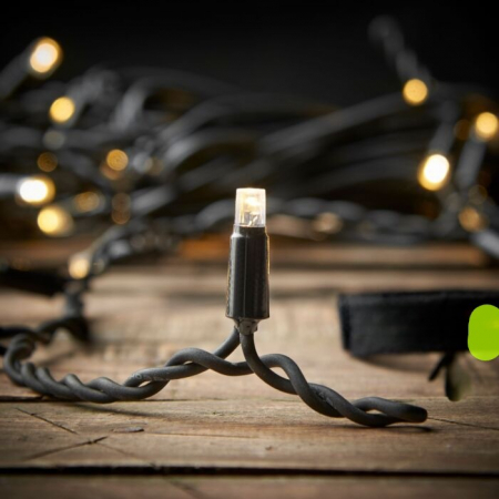 Instalatie Craciun Profesionala de Exterior IP65, 35 m, 840 Led-uri Mari ,Franjuri, Alb cald, Flash, Alimentator de 1.5m, Interconectabila, Fir Negru Cauciucat, 220v, Flippy [2]