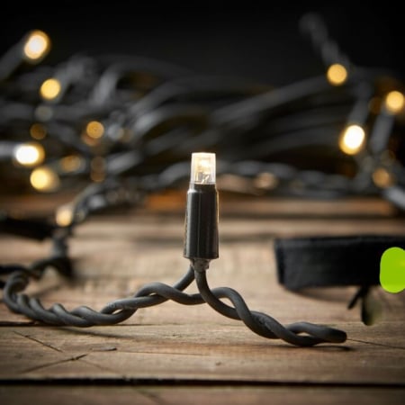 Lichidare Instalatie Craciun Profesionala de Exterior IP65, 60 m, 1440 Led-uri Mari ,Franjuri, Alb cald, Flash, Alimentator de 1.5m, Interconectabila, Fir Negru Cauciucat, 220v, Flippy [2]