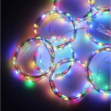 Instalatie Craciun, Tip Perdea IP44, 3m x 2m, 200 Led-uri, Multicolor, USB si telecomanda cu 8 functii, Flippy [7]