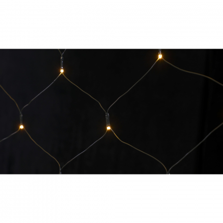 Instalatie Craciun tip plasa, cu transformator 31V, 1.5 m x 1.5 m, Alb Cald, 120 LED-uri V5, 8 jocuri de lumini, fir verde, Flippy [6]