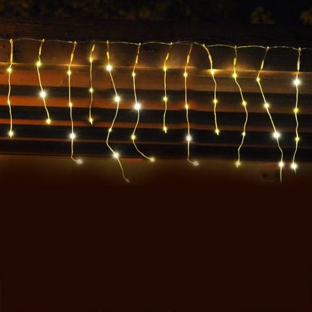 Instalatie Craciun Tip Turturi, IP44, 30 m, 858 Led-uri, Alb cald, 8 jocuri de lumini, 31 V, Telecomanda inclusa, Interconectabila, Prelungitor 5 m inclus, Fir Cupru, Flippy, Interior/Exterior [5]