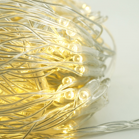 Instalatie Craciun Yoto, Tip Plasa, 3 m x 1 m, 160 LED-uri, Prelungitor 1.5 m, 8 Jocuri de Lumini, Interconectabila, Fir transparent, Interior/Exterior, Alb Cald [4]