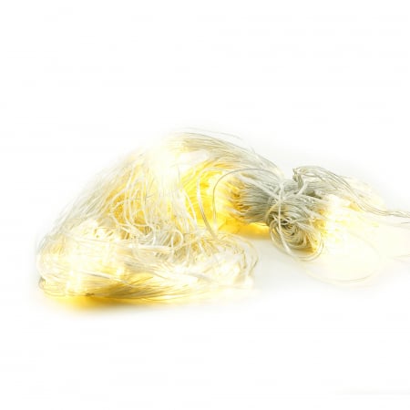 Lichidare Instalatie Craciun Yoto, Tip Plasa, 3 m x 3 m, 320 LED-uri, Prelungitor 1.5 m, 8 Jocuri de Lumini, Interconectabila, Fir transparent, Interior/Exterior, Alb Cald [5]