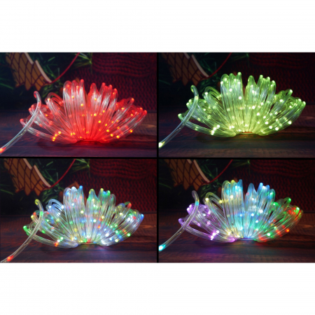 Instalatie de Craciun,20 metri,200 LED-uri,telecomanda 32 de functii,multicolor RGB,USB,tub luminos,interior/exterior,Flippy [1]