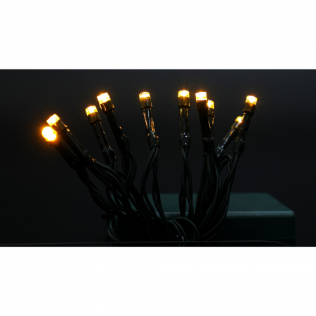 Instalatie de Craciun cu Baterii Tip Liniar, 2 jocuri de lumini, Fir Verde 1 m 10 LED -uri, Alb Cald [7]