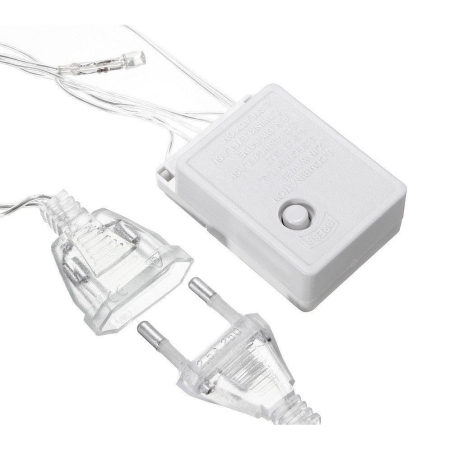 Instalatie de Craciun, Flippy®, Tip Franjuri, 3 m, 96 Leduri, Alb Cald, Interconectabila [5]