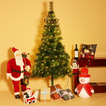 Instalatie de Craciun Flippy® Tip Liniara, Fir Negru, 24 m, 300 LED-uri, Interconectabila, Alb Cald [2]