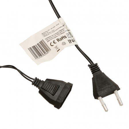 Instalatie de Craciun, Flippy®, Tip Liniara, Fir Negru, 9 m, 100 LED-uri, Interconectabila, Alb Cald [5]