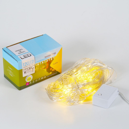 Instalatie de Craciun, Flippy®, Tip Plasa, 1.5 x 1.5 m, 120 LED-uri, Interconectabila, Alb Cald [3]