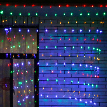 Instalatie de Craciun, Flippy®, Tip Plasa, 2 x 2 m, 160 LED-uri, Interconectabila, Multicolor [2]