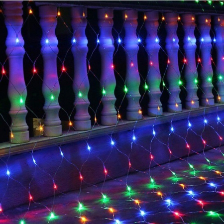 Instalatii plasa - Instalatie de Craciun, Flippy®, Tip Plasa, 2 x 2 m, 160 LED-uri, Interconectabila, Multicolor