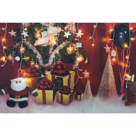 Instalatie de Craciun Flippy® Tip Turturi, Franjuri cu Flash, Sectiune 3 m, 96 LED-uri, Interconectabila, Fir Alb, Alb Cald, Atentie ! Necesita Alimentator 31 V, Cod:11419 [1]