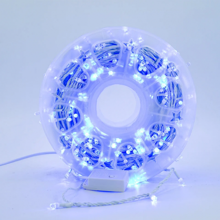 Instalatii liniare si role de furtun luminos - Instalatie de craciun liniara / sirag 100 m, 600 leduri diamant, albastru, V5 led