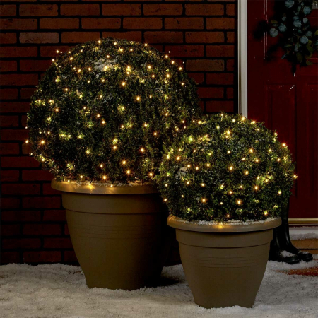 Decoratiuni, ornamente si articole Craciun - Instalatie de Craciun liniara Yoto, 17 m, din care 1 m cablu priza 220V, 200 LED, 8 jocuri de lumini, controler, fir negru, alb cald