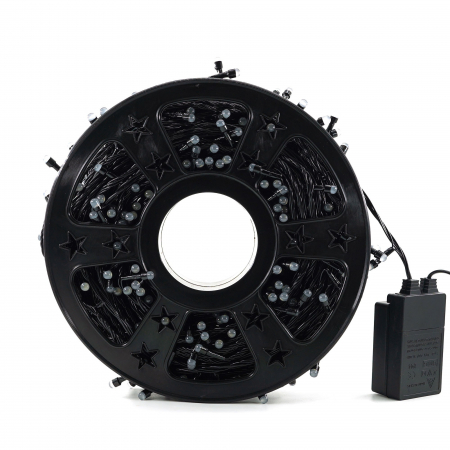 * LICHIDARE STOC * Instalatie de Craciun Liniara Yoto, 50 m, 1 m Prelungitor 220V, 498 LED, 8 Jocuri de Lumini, Controler, Fir Negru, Utilizare Interior/Exterior, Protectie anti-inghet, Fir Cupru, Alb [6]