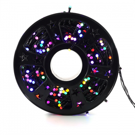 Instalatie de Craciun Liniara Yoto, 50 m, 1 m Prelungitor 220V, 498 LED, 8 Jocuri de Lumini, Controler, Fir Negru, Utilizare Interior/Exterior, Protectie anti-inghet, Fir Cupru, Multicolor [5]