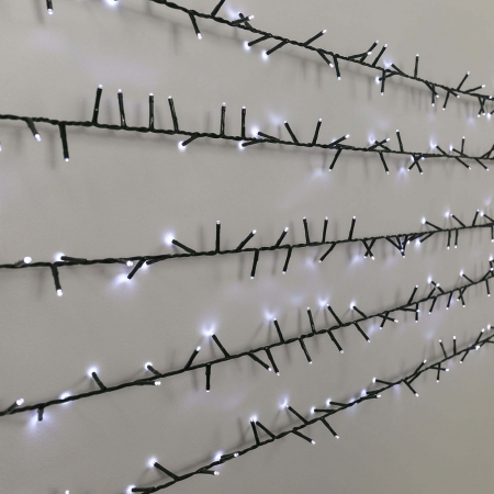 Instalatie de Craciun, Premium Flippy®, Tip Liniara / Sirag, 50 m, 500 LED-uri Mari, Alb Rece [10]