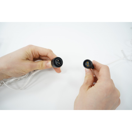 Instalatie Solara Craciun Turturi, IP44, 5 m, 143 Led-uri, Perdea Franjurata, RB-RG, 8 jocuri de lumini, cu Telecomanda, 31V, 500 mAh, Acumulator de 2400 mAh, Exterior, Prelungitor 5 m inclus, Fir Alb [9]