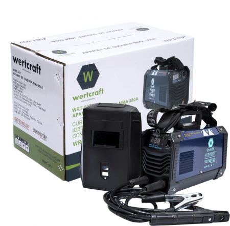 Echipamente pentru sudura - Invertor de sudura WertCraft WRT-007, 20-350 A amperaj, 230 V, 1.6-4 mm diametru electrod, MMA, IP21, funtie anti-lipire