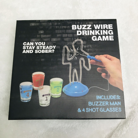 Joc de baut, Buzz Wire, Flippy, pentru Petreceri, Distractie, Pahare de Shot din Sticla Incluse, 4 Jucatori, Multicolor [3]
