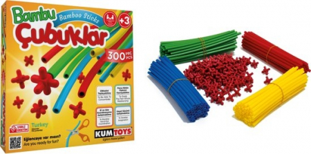 Joc de indemanare si strategie Bamboo Sticks, 300 piese, Multicolor [1]