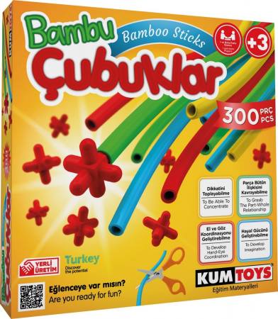 Jucarii, Copii & Bebe - Joc de indemanare si strategie Bamboo Sticks, 300 piese, Multicolor