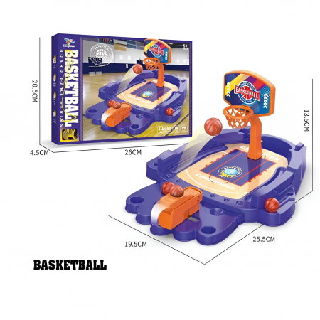 Joc de Masa Mini Baschet Interactiv pentru Copii, Flippy, Mingi Incluse, 25.5x19.5x13.5 cm, Mov [2]
