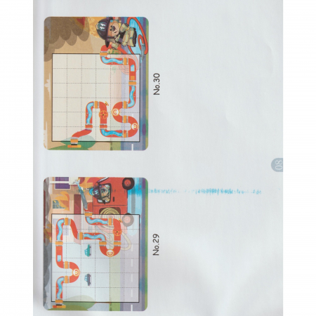 Joc educativ magnetic de interconectare, micul pompier, 15 nivele, 9 carti, pentru copii, +3 ani, multicolor [14]