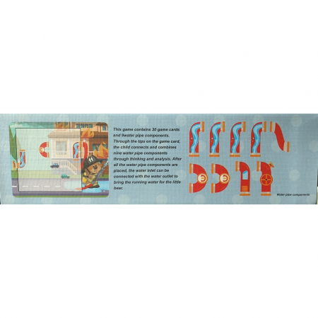 Joc educativ magnetic de interconectare, micul pompier, 15 nivele, 9 carti, pentru copii, +3 ani, multicolor [3]
