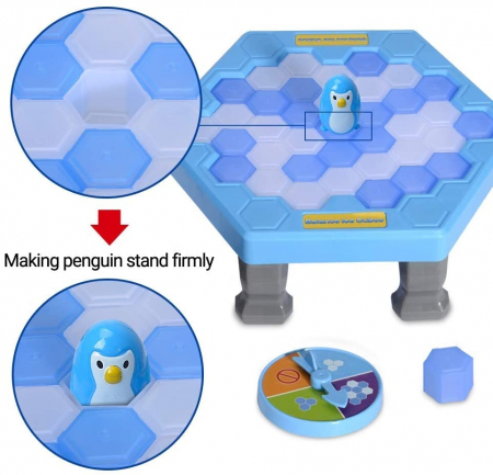 Joc interactiv de societate Salveaza Pinguinul din capcana de gheata, Albastru [5]
