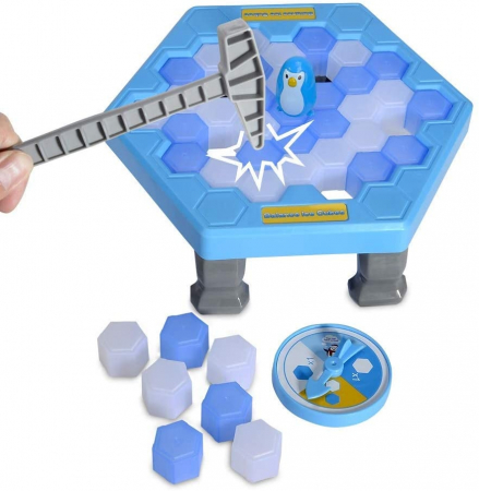 Joc interactiv de societate Salveaza Pinguinul din capcana de gheata, Albastru [4]
