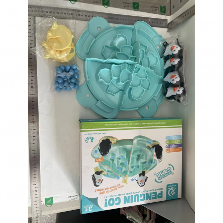 Joc Interactiv pentru Copii, Flippy, Batalia Pinguinilor, 3 ani+, Tabla de Joc, Figurine Pinguini, Mingi, Multicolor [1]