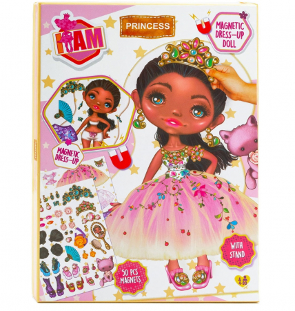 Jucarii creative - Joc magnetic, Sa imbracam Printesa, 50 piese