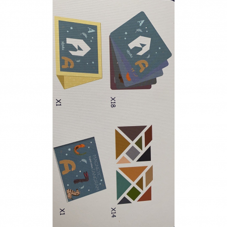 Joc Magnetic Tangram, tabla si forme diverse magnetice, 34 de piese, pentru copii, +3 ani, multicolor [3]