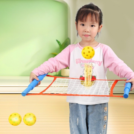 Joc Spikeball, Flippy, pentru Copii, Joc in 2, pentru Plaja, Parcuri, Interior, 2 Plase, 2 Mingi Normale, 2 Mingi Luminoase, Senzorial, Prinderea Mingii, 50x30 cm, Multicolor [4]