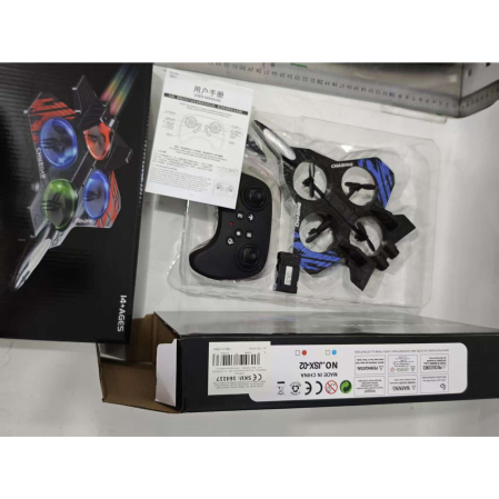 *LICHIDARE STOC* Jucarie Aeronava de Lupta, Flippy, Rezistent, Incarcare USB, cu Telecomanda, Lumini, Negru-Albastru [1]