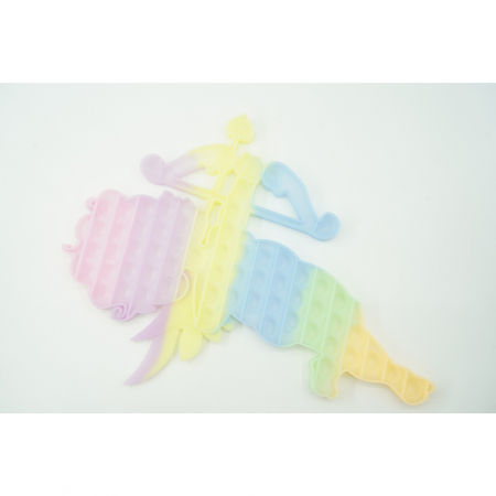 Jucarie antistres din silicon Flippy, Pop it Now and Flip It , 40x45 cm, Cupidon, Fosforescent, Multicolor [1]