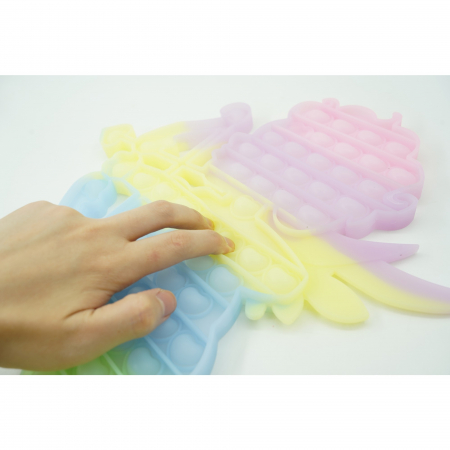 Jucarie antistres din silicon Flippy, Pop it Now and Flip It , 40x45 cm, Cupidon, Fosforescent, Multicolor [3]