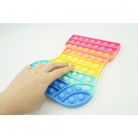 Jucarie antistres din silicon, Flippy, Pop It Now and Flip It, Ciorap Craciun, Multicolor [4]