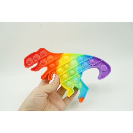 Jucarie antistres din silicon, Flippy, Pop It Now and Flip It, Dinozaur mic, Multicolor V1 [3]