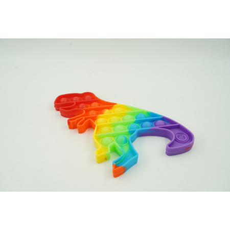 Jucarie antistres din silicon, Flippy, Pop It Now and Flip It, Dinozaur mic, Multicolor V1 [1]