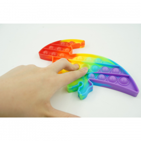 Jucarie antistres din silicon, Flippy, Pop It Now and Flip It, Dinozaur mic, Multicolor V2 [2]