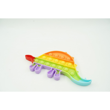Jucarie antistres din silicon, Flippy, Pop It Now and Flip It, Dinozaur mic, Multicolor V4 [1]