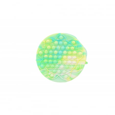 Jucarii senzoriale - Jucarie antistres din silicon, Flippy, Pop It Now and Flip It, Geanta, Floarea Soarelui, Verde