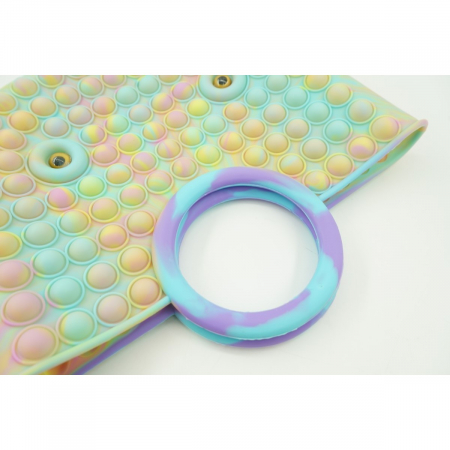 Jucarie Antistres din silicon Flippy, Pop It Now And Flip It, Geanta mare, 28 cm, Multicolor, V4 [2]