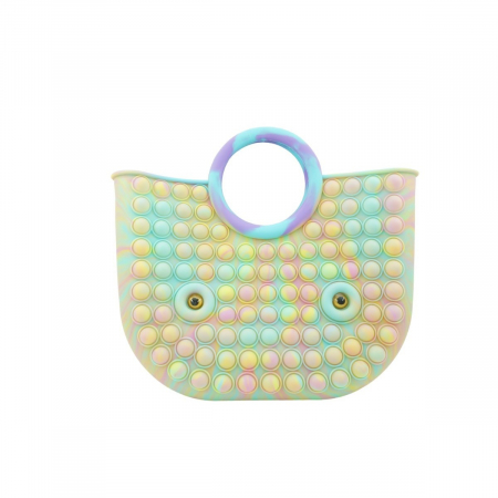 Jucarie Antistres din silicon Flippy, Pop It Now And Flip It, Geanta mare, 28 cm, Multicolor, V4 [1]