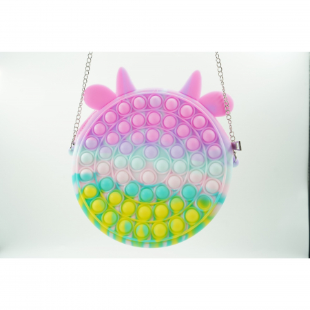 Jucarie antistres din silicon Flippy, Pop it Now and Flip It ,Geanta ,Multicolor [2]