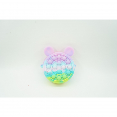 Jucarie antistres din silicon Flippy, Pop it Now and Flip It ,Mini Geanta, Mickey Mouse, 6 cm, Macarons [1]
