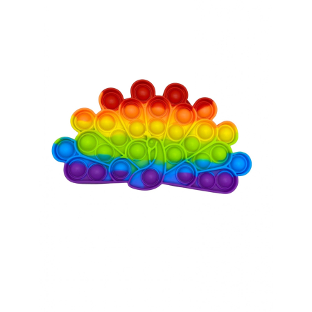 Jucarie antistres din silicon, Flippy, Pop It Now and Flip It, Paun, Model 1, Multicolor [1]