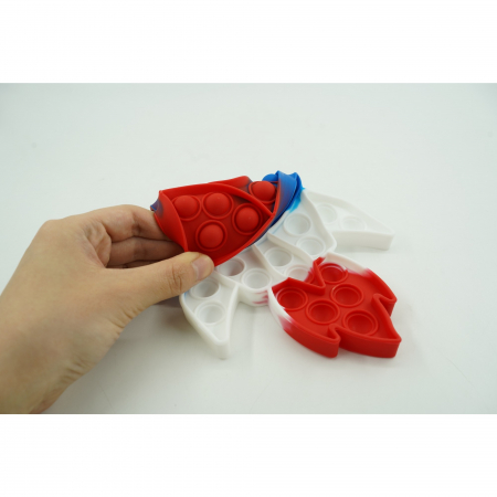 Jucarie antistres din silicon Flippy, Pop it Now and Flip It ,Racheta ,Multicolor [4]